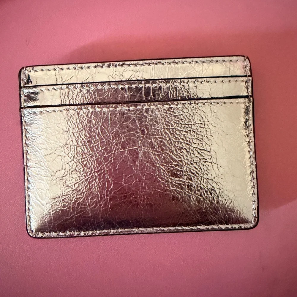 Kate Spade Metallic Silver Card Holder - Picture 2 of 3